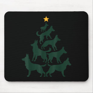 German Shepherd Christmas Tree Funny Gsd Dog Mom D Mouse Pad