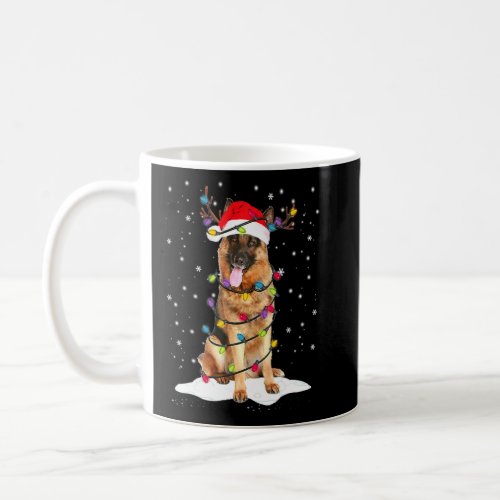 German Shepherd Christmas Tree Light Pajama Dog Xm Coffee Mug
