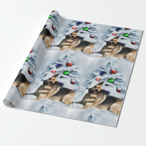 German Shepherd Christmas Wrapping Paper