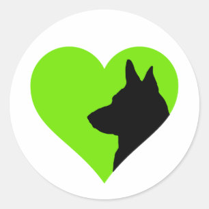 German Shepherd Classic Round Sticker