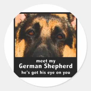 German Shepherd Classic Round Sticker