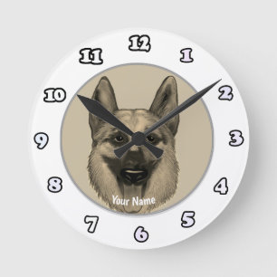 German Shepherd clock