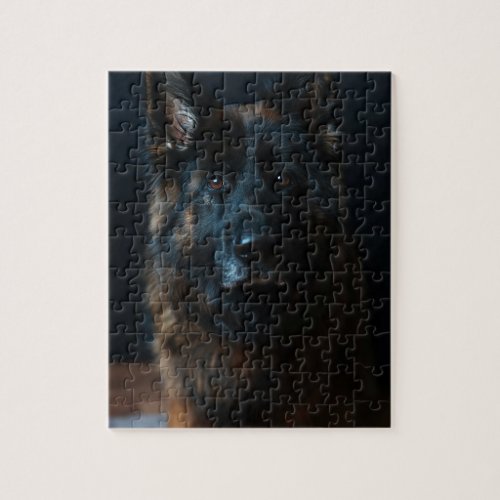 German Shepherd Close Up Jigsaw Puzzle