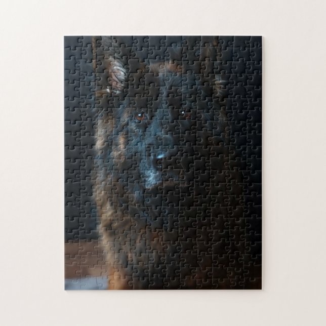 German Shepherd Close Up Jigsaw Puzzle (Vertical)