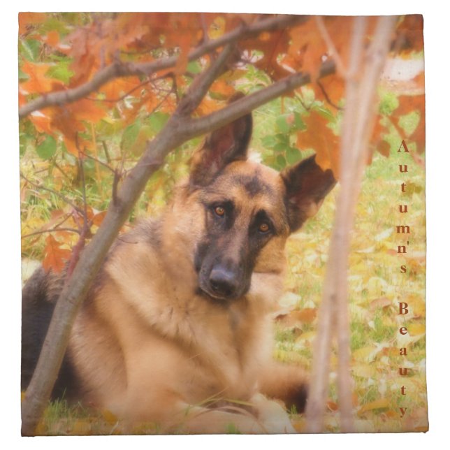 German Shepherd Cloth Napkin (Front)