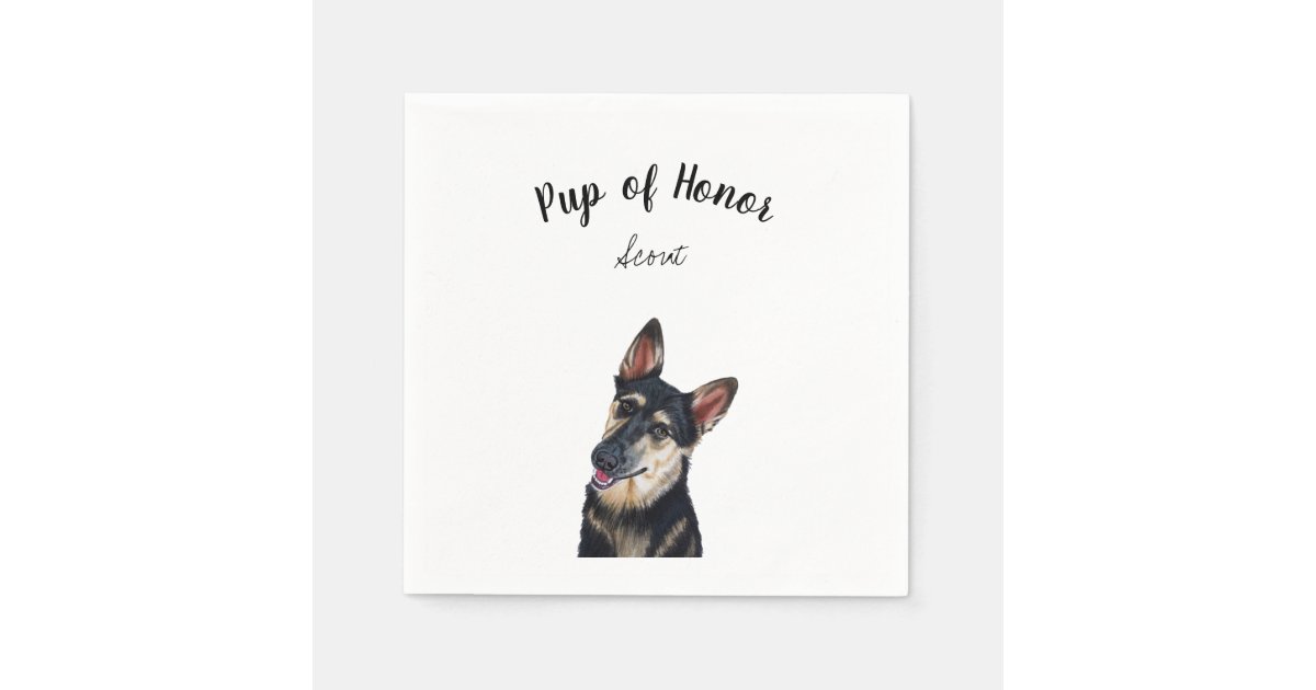 German Shepherd Cocktail Napkins Zazzle