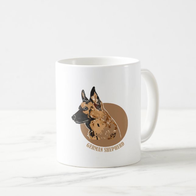 German Shepherd Coffee Mug (Front Right)