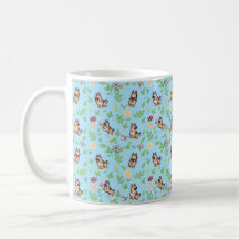 German Shepherd Coffee Mug Spring Floral Dog Lover