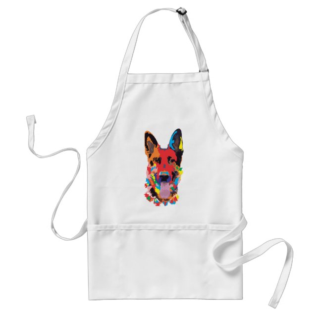 German shepherd color adult apron (Front)