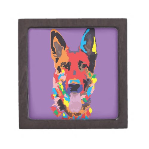 German shepherd color jewelry box