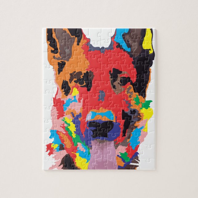 German shepherd color jigsaw puzzle (Vertical)