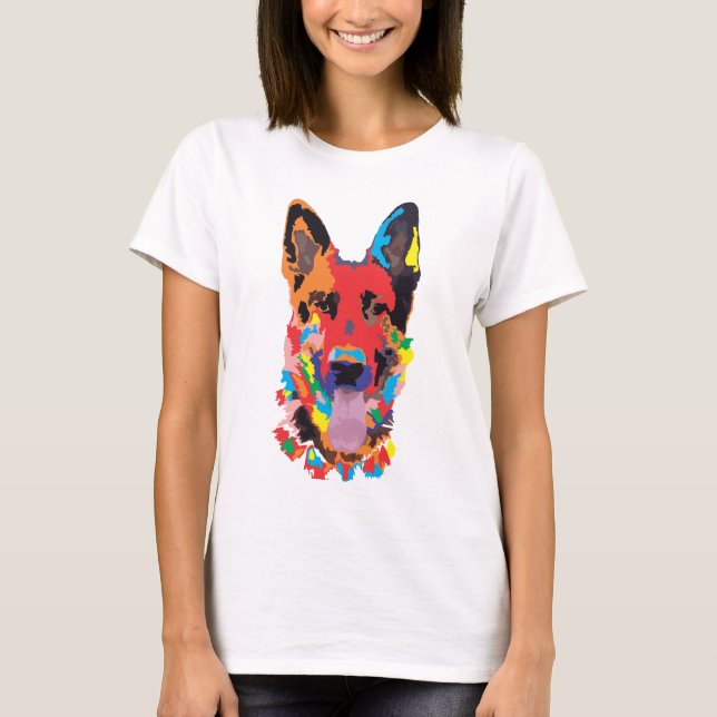 German shepherd color T-Shirt (Front)