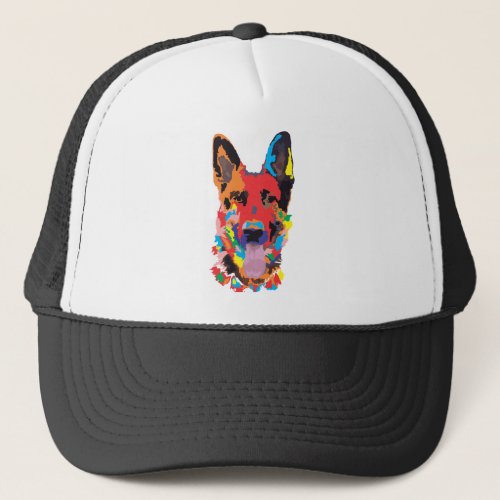 German shepherd color trucker hat