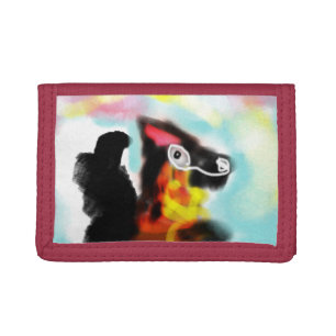 German Shepherd colorful Tri-fold Wallet