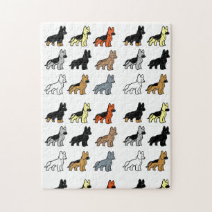 german shepherd colors cartoons jigsaw puzzle