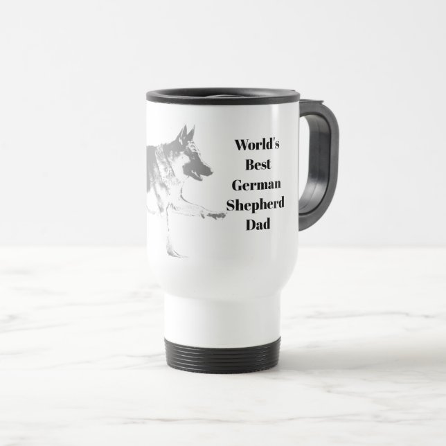 German Shepherd Commuter Coffee Mug (Front Right)