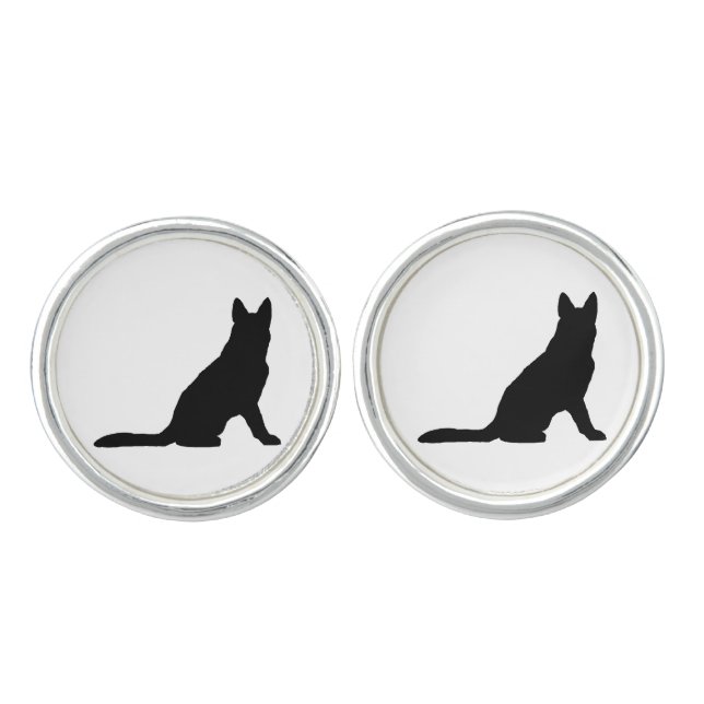 "German Shepherd" Cufflinks (Front)