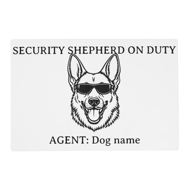 German Shepherd Customizable Food Mat (Front)