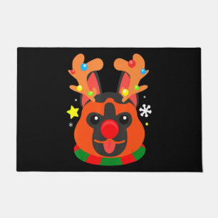 German Shepherd Cute Christmas Doormat