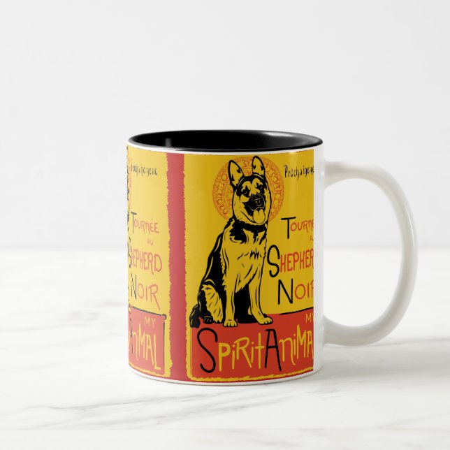 German Shepherd Cute Dog Coffee Mug (Right)