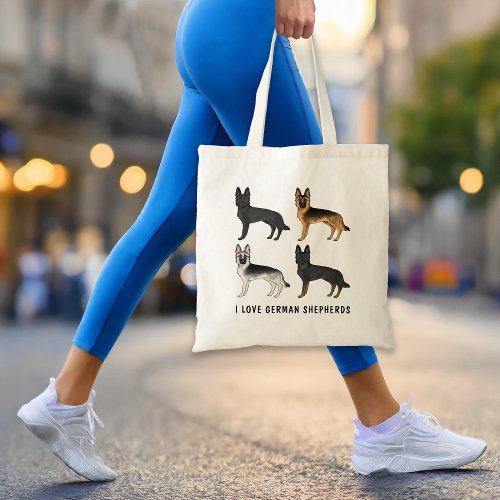 German Shepherd Cute Dogs I Love German Shepherds Tote Bag