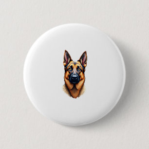 German Shepherd Cute Puppy Dog (4) Button