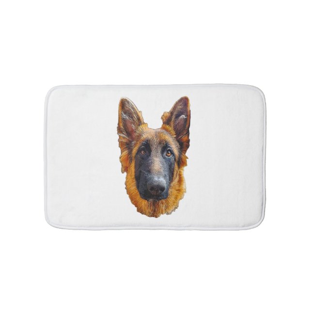 German Shepherd Cute Puppy Dog   Bath Mat (Front)