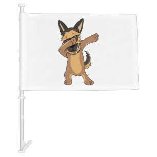 German Shepherd Dabbing Window Decals for car Truc Flag