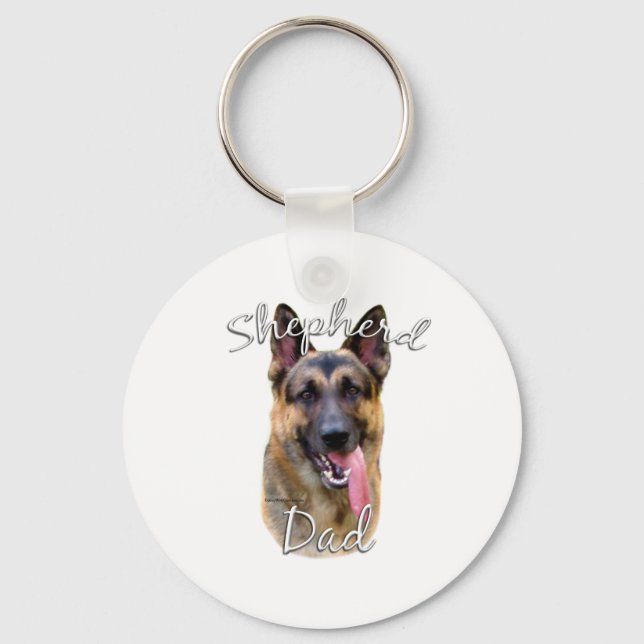 German Shepherd Dad 2 Keychain (Front)