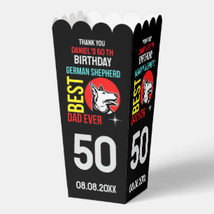 German Shepherd Dad, Dog Dad Birthday Favor Boxes