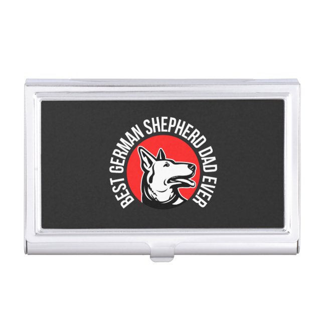German Shepherd Dad, Dog Dad Business Card Case (Front)