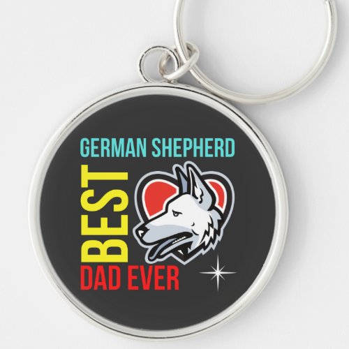 German Shepherd Dad Dog Dad Keychain