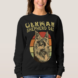 German Shepherd Dad Dog Father Gsd Vintage Retro Sweatshirt