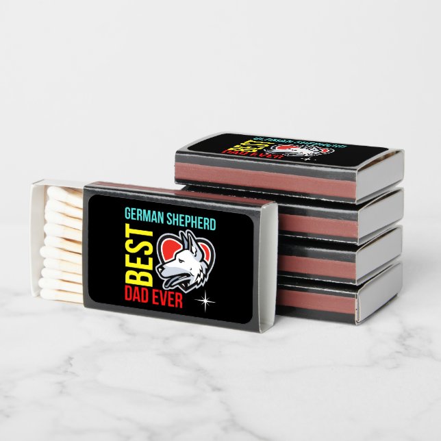   German Shepherd Dad, Dog Lovers Gift     Matchboxes (Stacked)