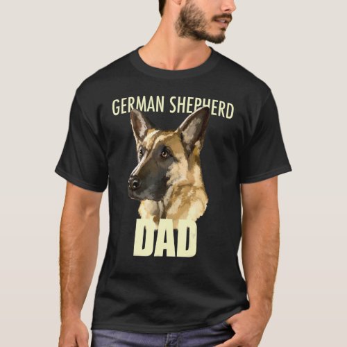 German Shepherd Dad Dog Tee