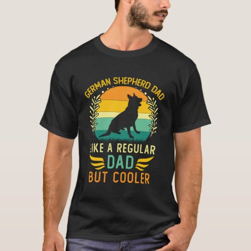 German Shepherd Dad FatherS Day T_Shirt