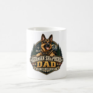 German Shepherd Dad Loyal Vintage Badge Coffee Mug