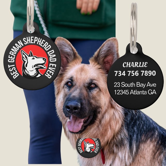 German Shepherd Dad       Pet ID Tag (Creator Uploaded)