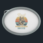 German Shepherd Dad Vintage Sunset Shirt Design Belt Buckle<br><div class="desc">German Shepherd Dad Vintage Sunset Shirt Design</div>