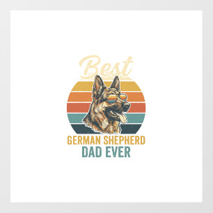 German Shepherd Dad Vintage Sunset Shirt Design Floor Decals