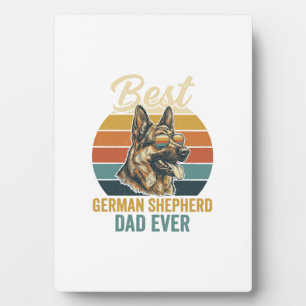 German Shepherd Dad Vintage Sunset Shirt Design Plaque