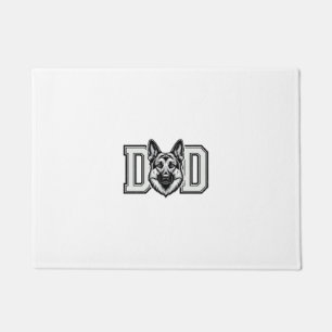German Shepherd Dad Vintage Vector Shirt Design_1 Doormat