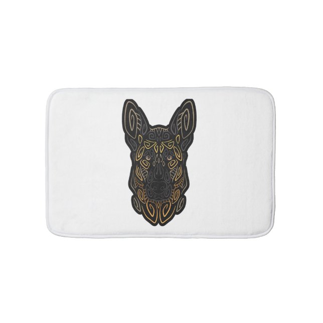 German Shepherd Design German Shepherd Gifts Dog O Bath Mat (Front)