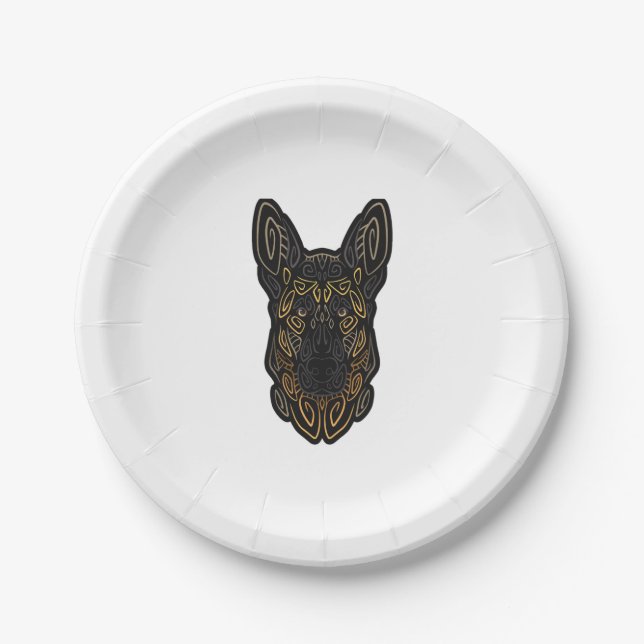 German Shepherd Design German Shepherd Gifts Dog O Paper Plates (Front)