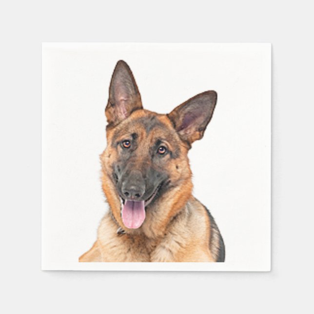 "German shepherd" design paper napkins (Front)