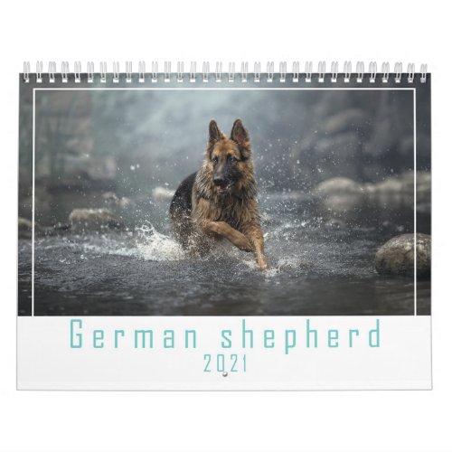 German shepherd  dog 2021 calendar calendar