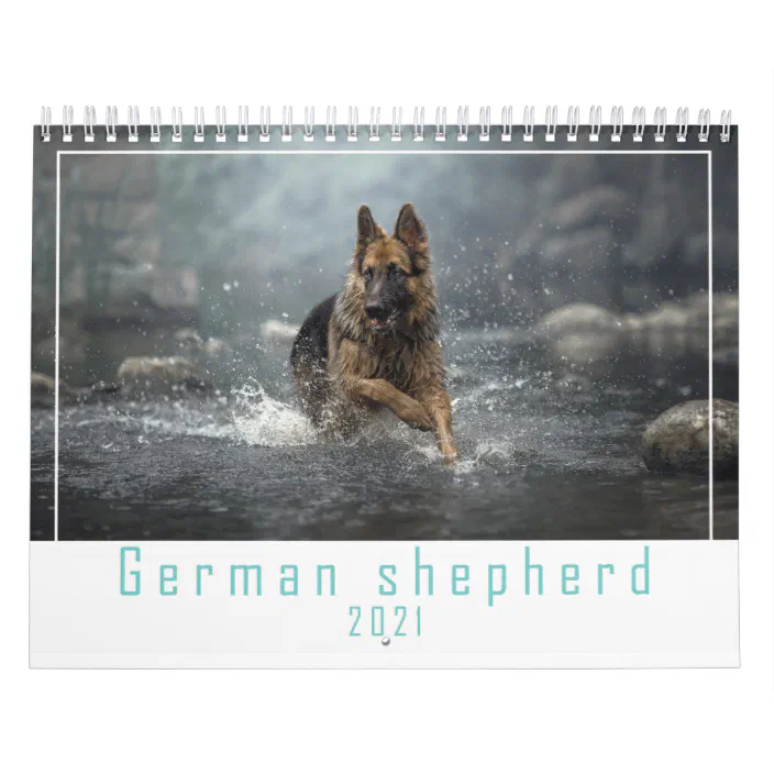 Gsd Calendar 2022 German Shepherd Dog 2021 Calendar. Calendar | Zazzle.com