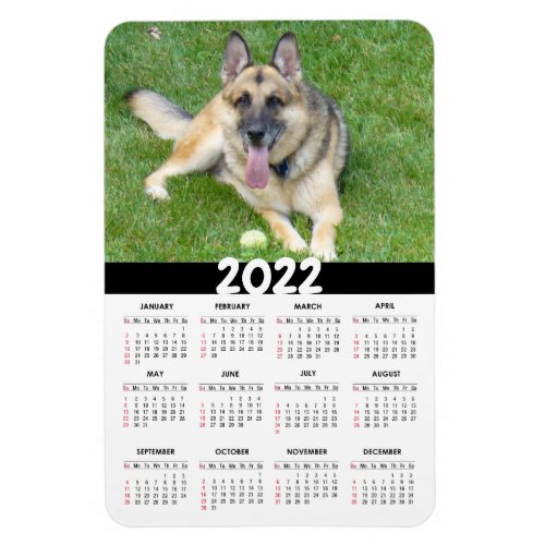 German Shepherd Dog  2022 Custom Calendar Magnet