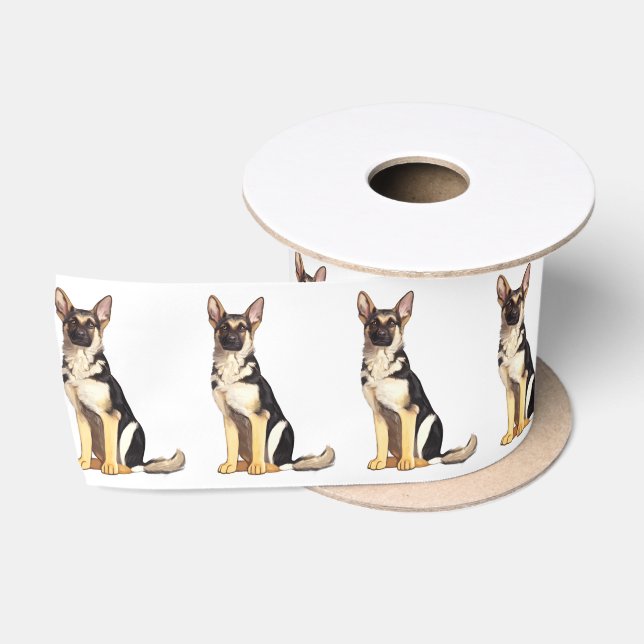 German Shepherd Dog 3 Inches Satin Ribbon (Spool)