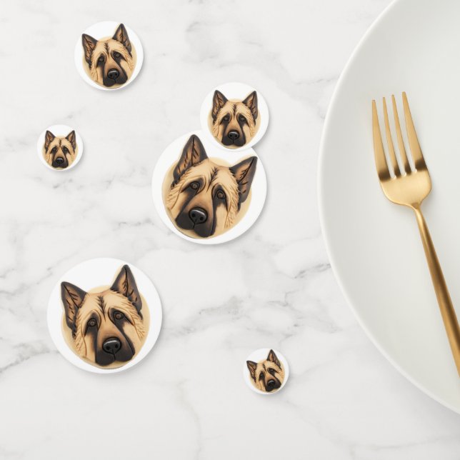 German Shepherd Dog 3D Inspired Confetti (Group)